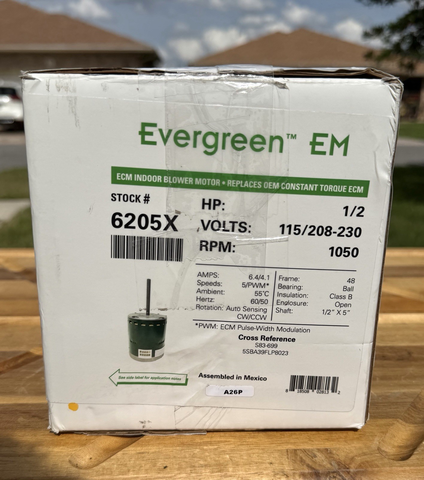 Regal Evergreen ECM Motor 6205X for Carrier HD44AE156 Genteq X13 ECM 1/2 HP