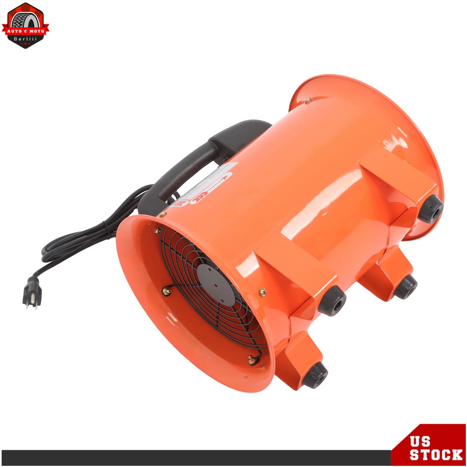 8″ Utility Blower Fan Exhaust Fan 180W 900CFM Ventilation Fan Portable 3450RPM