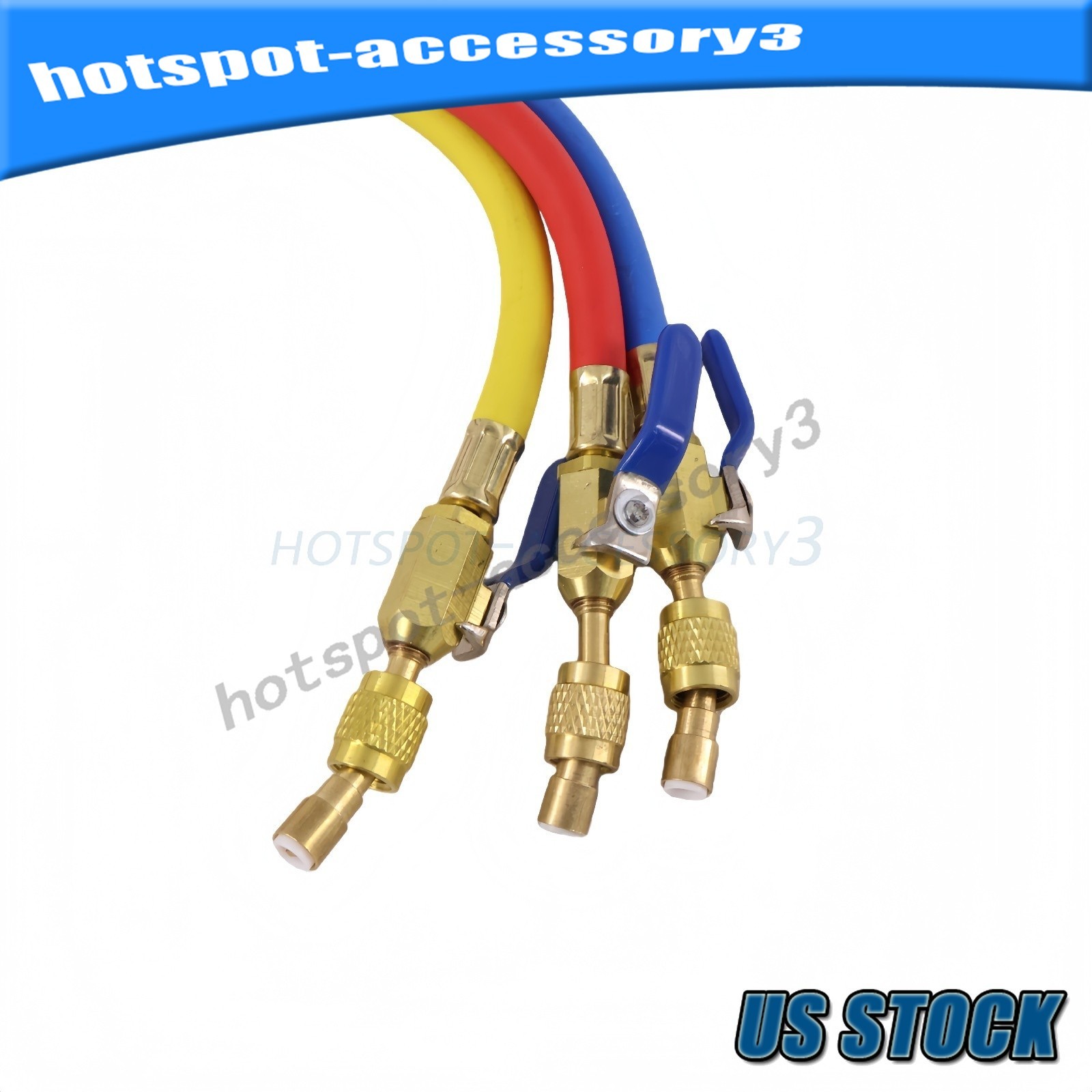 For 29986 Plus II 72″ HVAC Charging Hose Set 1/4″ (3-Pack) USA