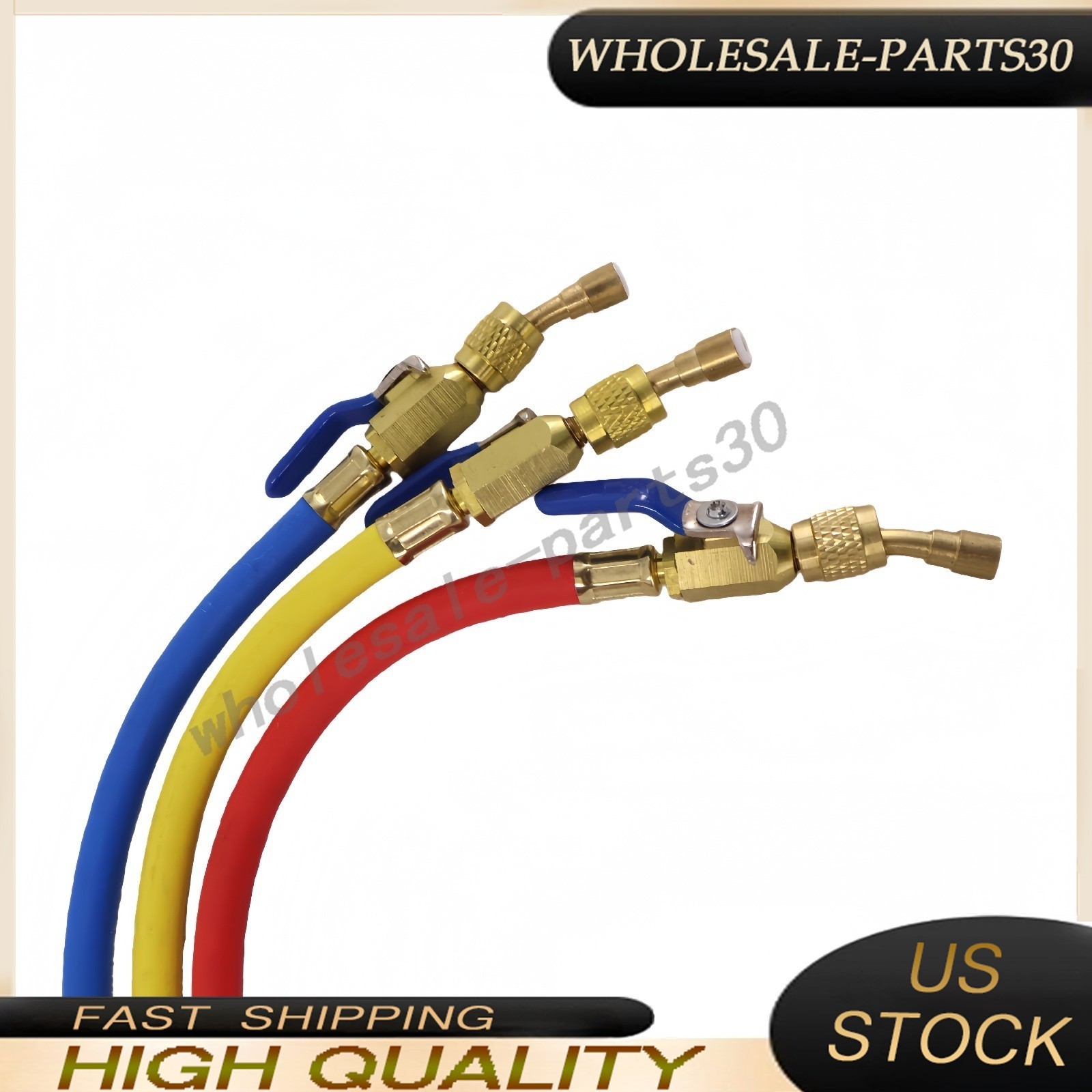 For 29986 Plus II 72″ HVAC Charging Hose Set 1/4″ (3-Pack) NEW USA
