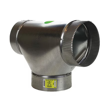 Greenseam Grftj4ga26 Round Duct Tee, 4 In Duct Dia, Galvanized Steel, 26 Ga Ga,
