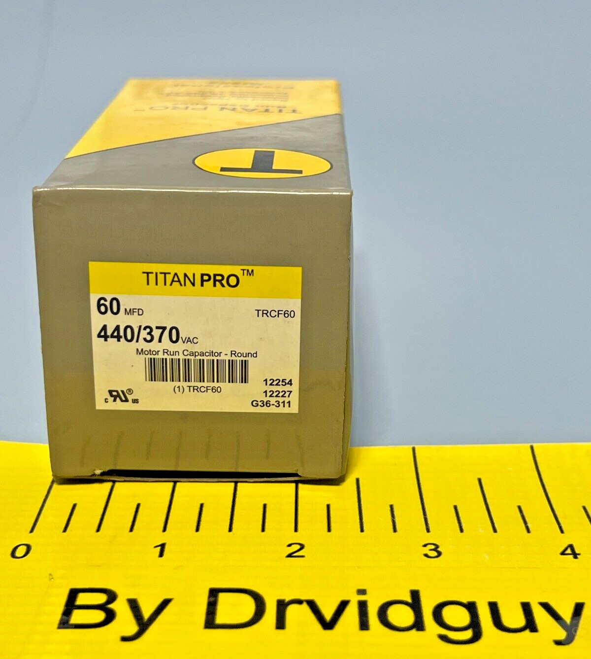 Titan Pro TRCF60 Motor Run Capacitor – Round; 60 MFD, 440370 VAC