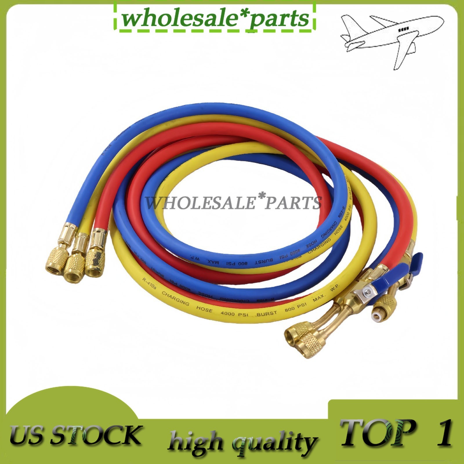 29986 3X Plus II 1/4″ Hose with Compact Ball Valve End Refrigerant Charging Hose