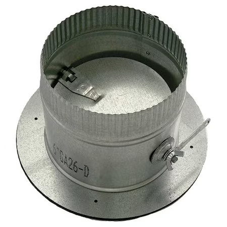 Greenseam Gr6pocr12ga26d Duct Collar W/Damper, 14 In 6 In H