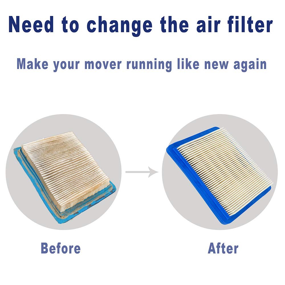 HEYZLASS 5 Pack 491588S Air Filter, Compatible with 491588 4915885 Blue+White