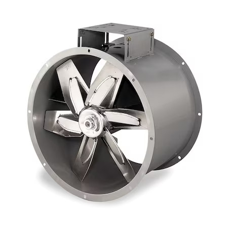 Dayton 166203A Tubeaxial Fan For Clean Air, Belt Drive, 12 In Blade Dia, 1300