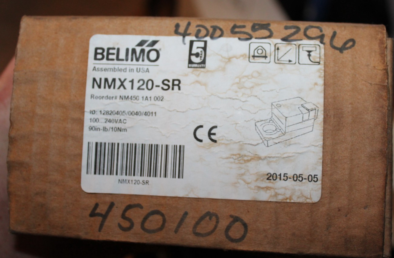 Belimo NMX120-SR Actuator, 90in-lb 10Nm, Non Fail-Safe, AC 100-240 V, 2-10V, Mod