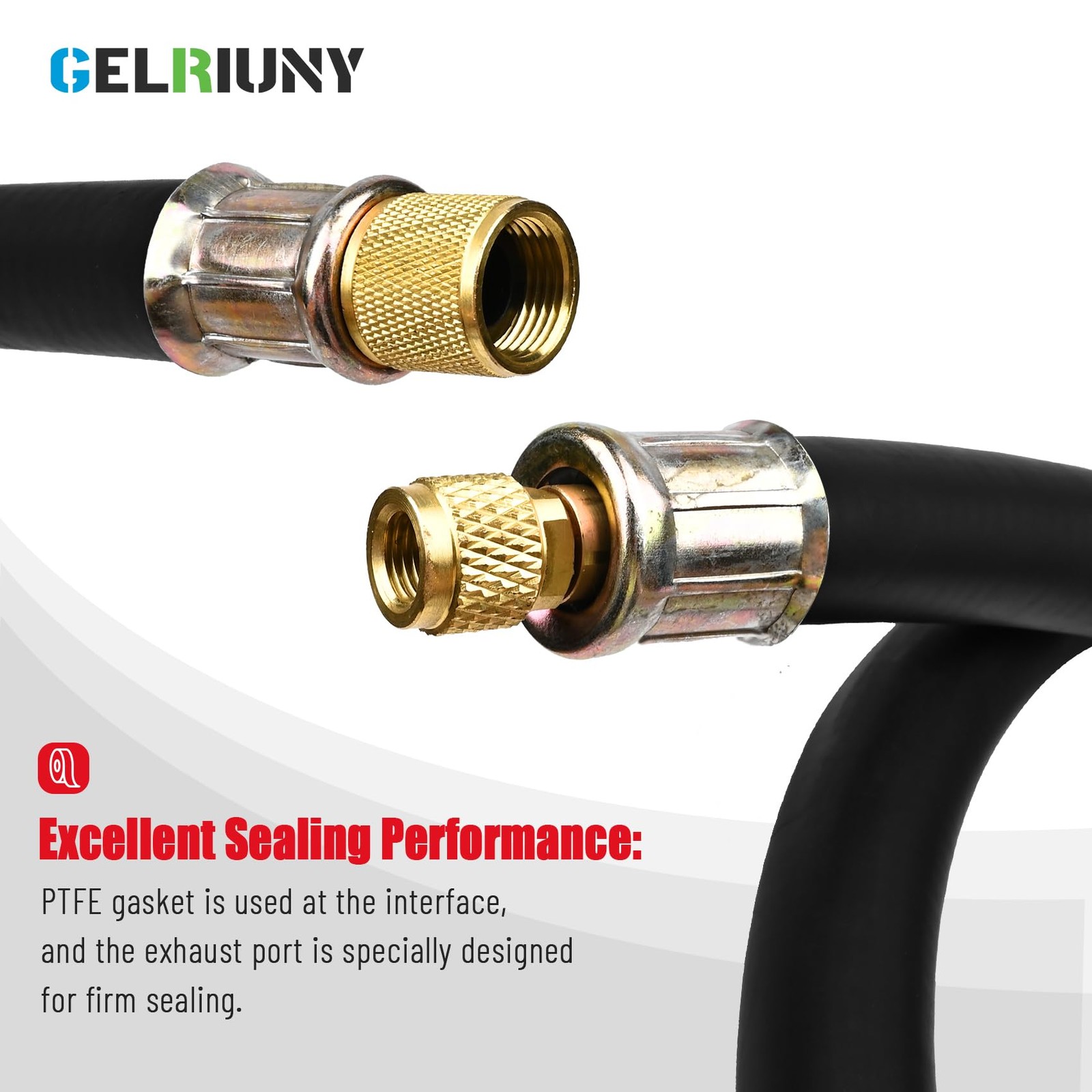 2026 Upgrade 1/2″HVAC Vacuum Hose,High-Flow 1/2″ to 1/4″, Black