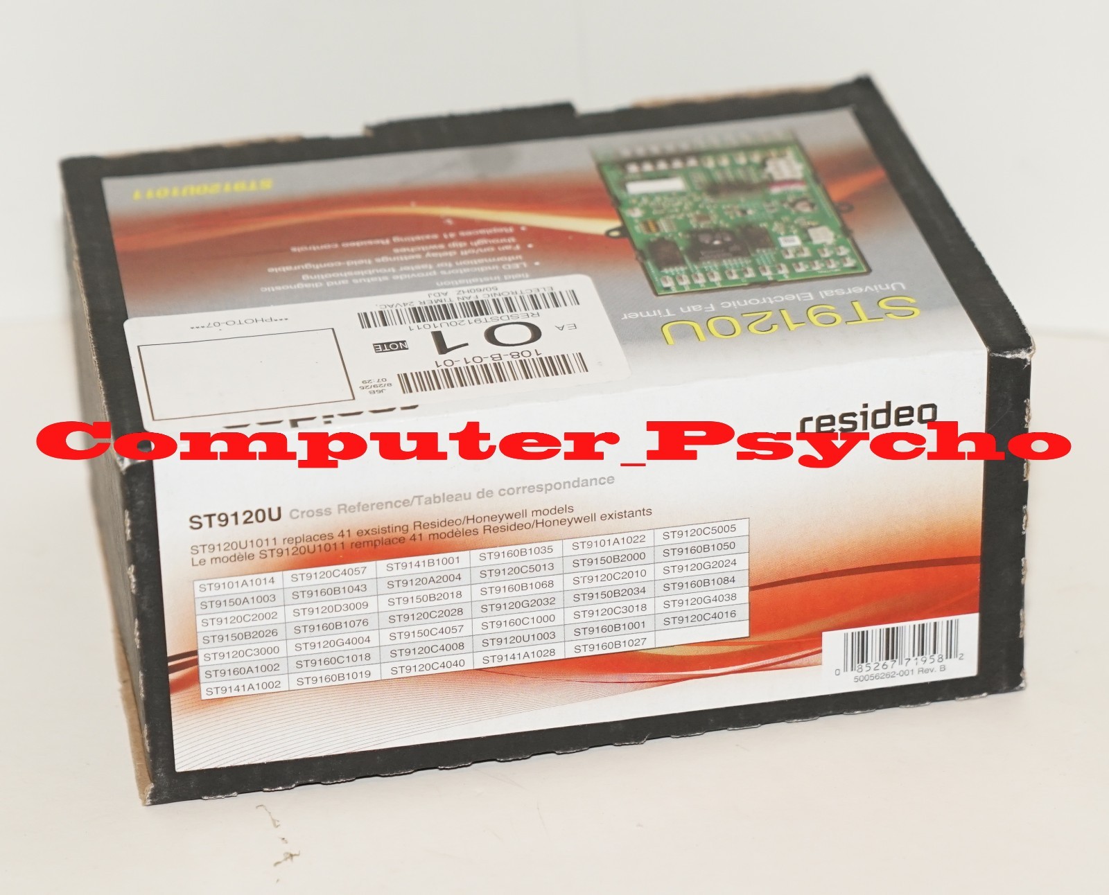 RESIDEO ST9120U1011 UNIVERSAL ELECTRONIC FAN TIMER W ADJUSTABLE HEAT 18 TO 30 V