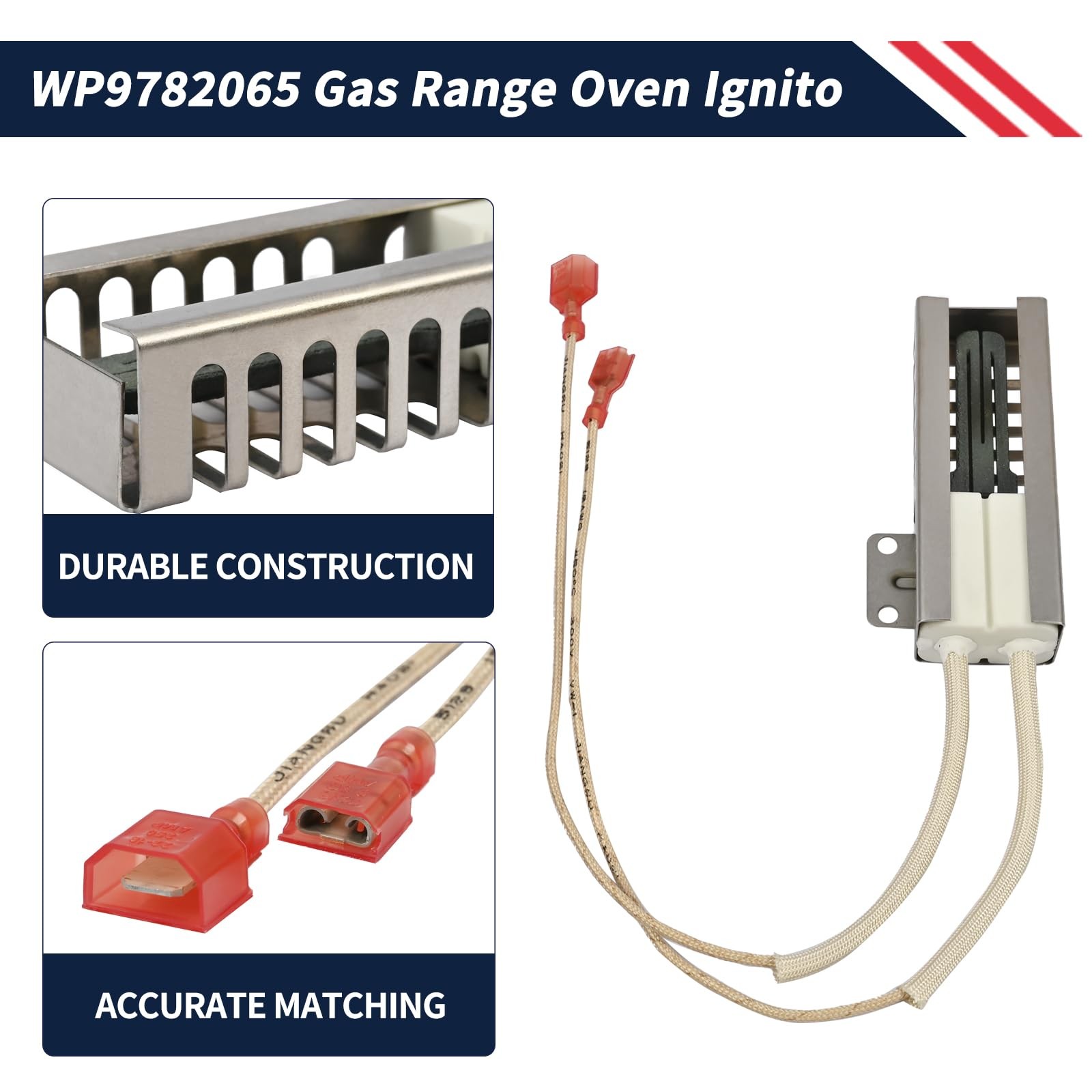 Promrmr Igniter Glowbar Broil WP9782065 Fit for Whirlpool WP9782065, Silver