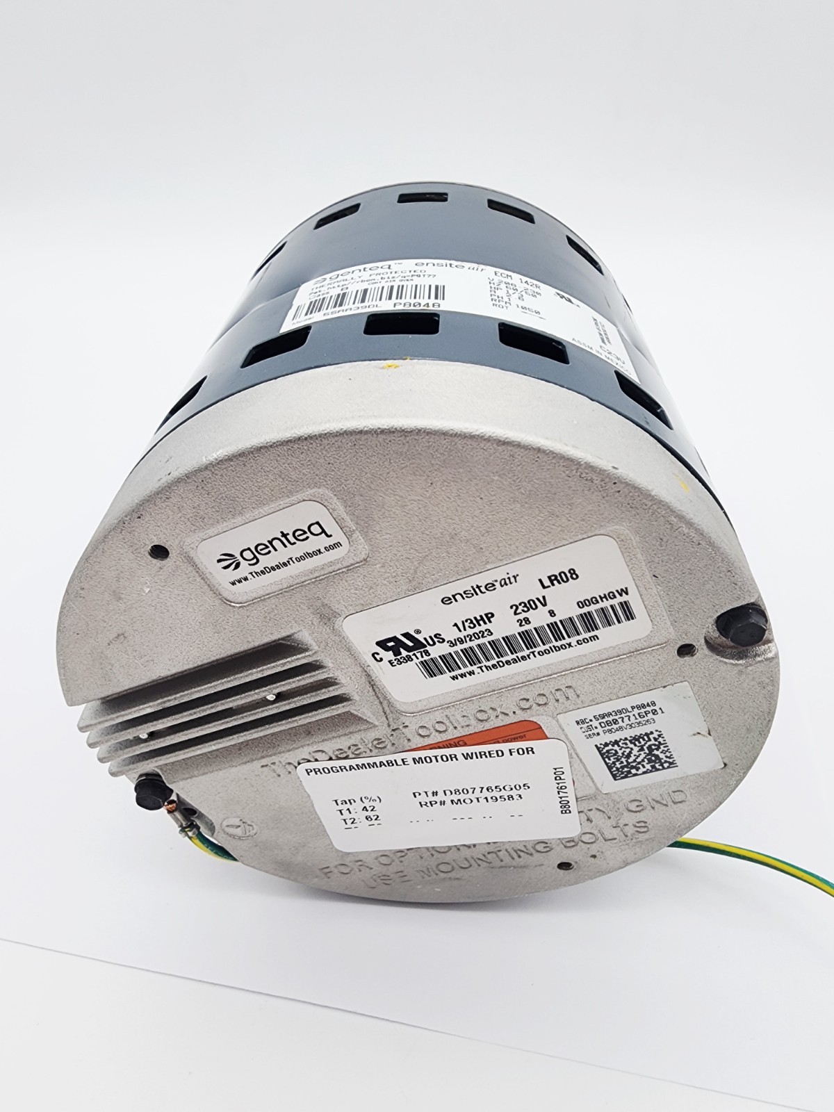 Genteq Ensite Air 5SAA39DL P8048 MOT19583 60/50 HZ 1/3 HP Drive Blower Motor