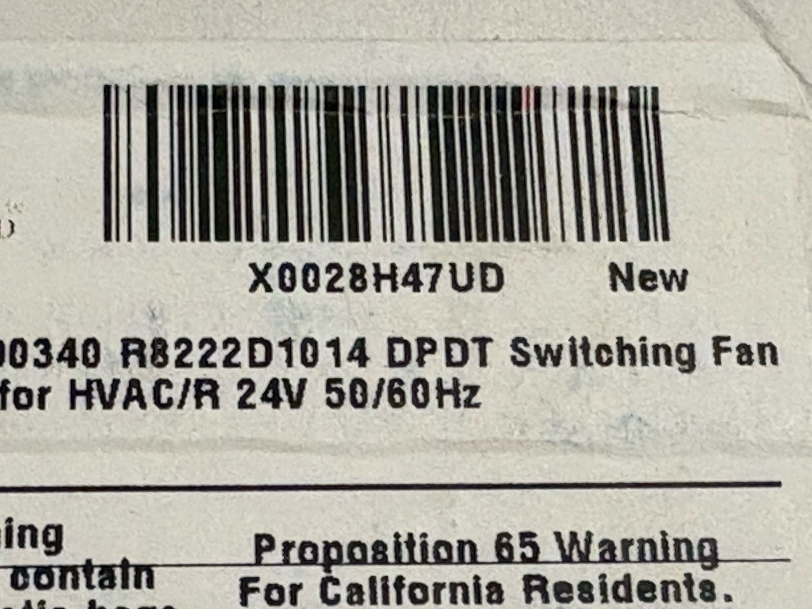 Supco 90340 SU90340 DPDT / 24V Switching Fan Relay 90-340 HVAC