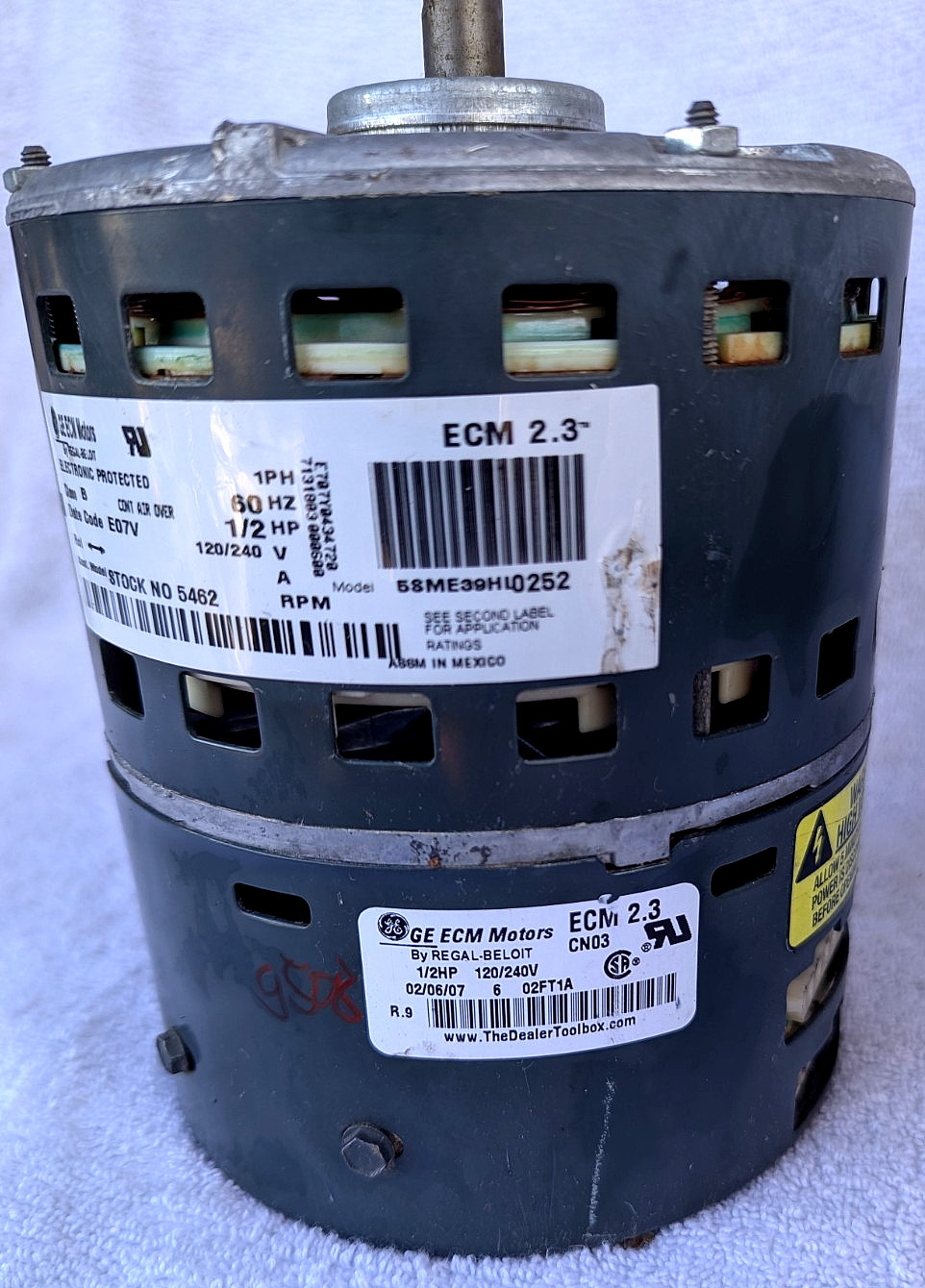 GE 5SME39HL0252 CN03 ECM 2.3 Blower Motor 1/2HP 120/240V MOT09257 *FREE SHIPPING