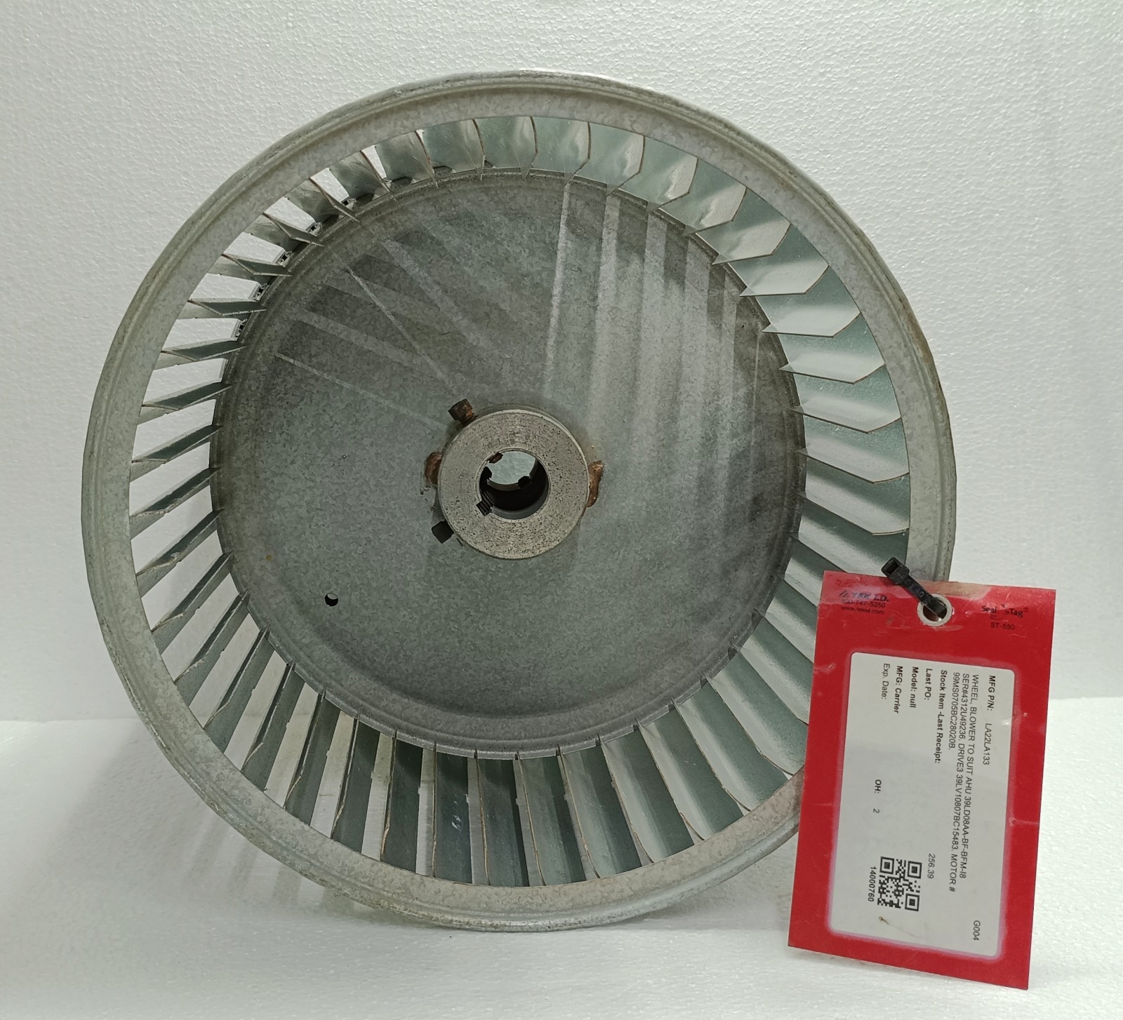 NEW Carrier LA22LA133 Blower Wheel 12×11 5/8″ Bore 39LD08 HVAC Squirrel Cage