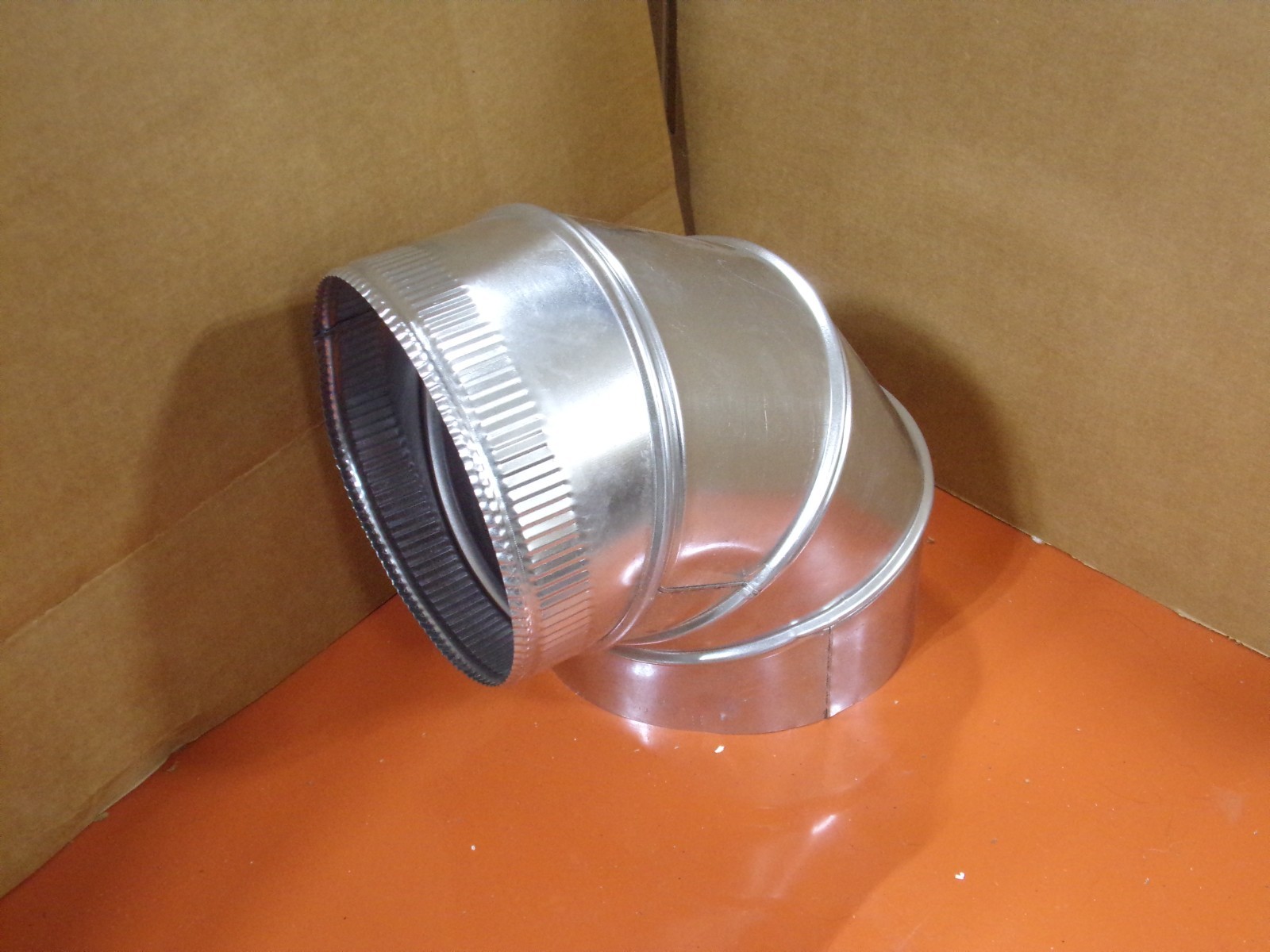 Greenseam Grae990ga26 Round 90 Degree Elbow, 9 In Duct Dia, Galvanized Steel(G)