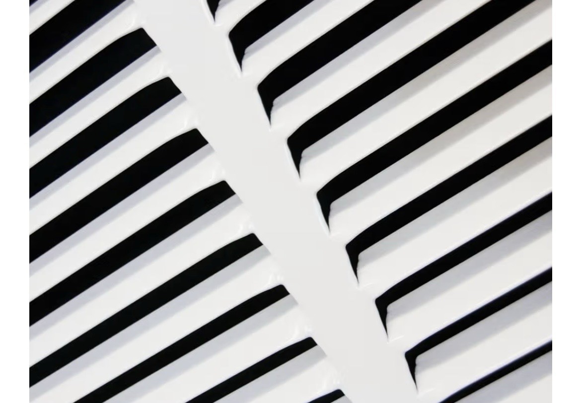 HVAC Premium White 30x8in Steel Return Air Grille Vent Cover Sidewall