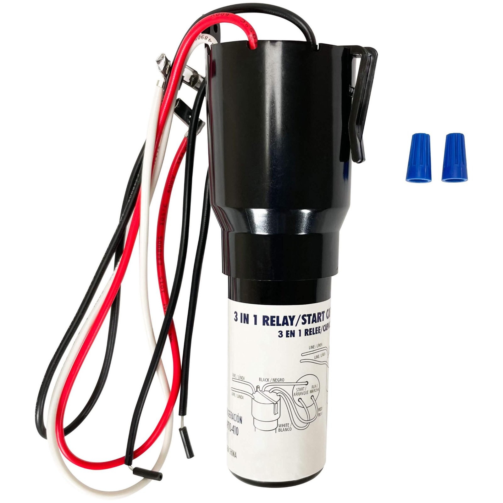 Appli Parts APTO-810 1/12 to 1/5 Hp, 115 V, 3 in 1 Solid State Hard Start Relay,