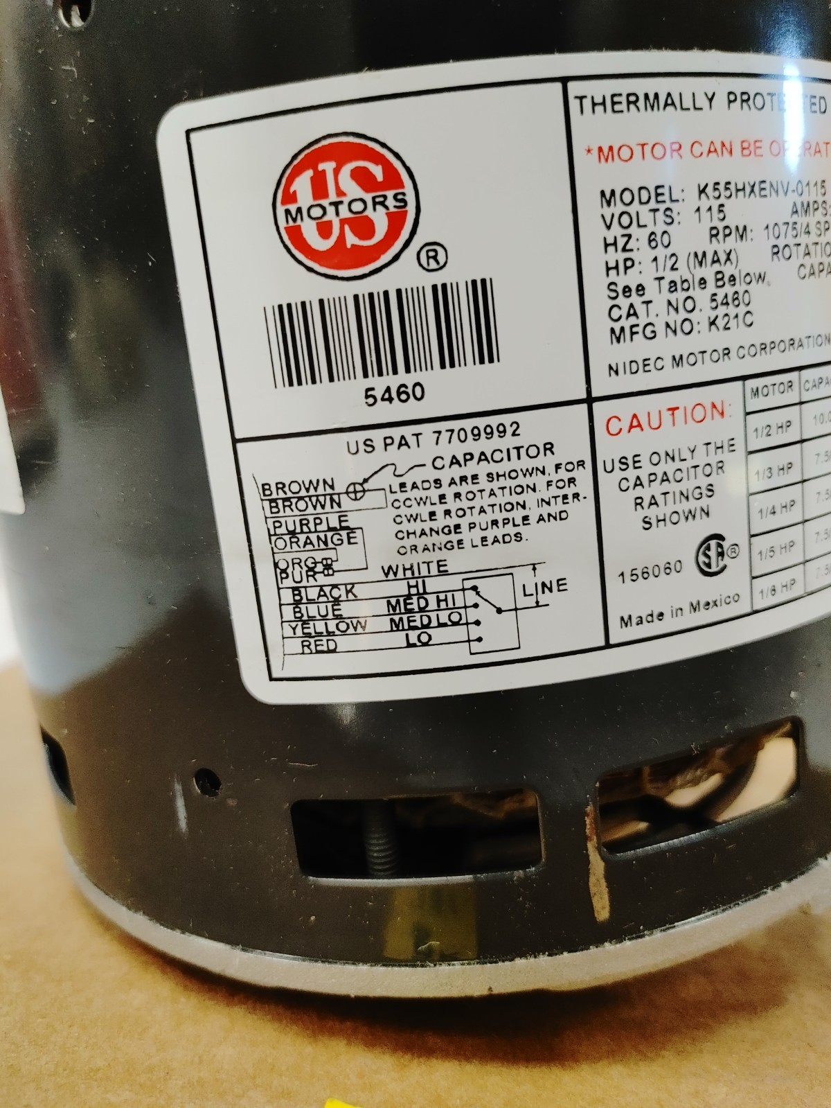 RESCUE 5460 DIRECT DRIVE BLOWER MOTOR Multi-Horsepower