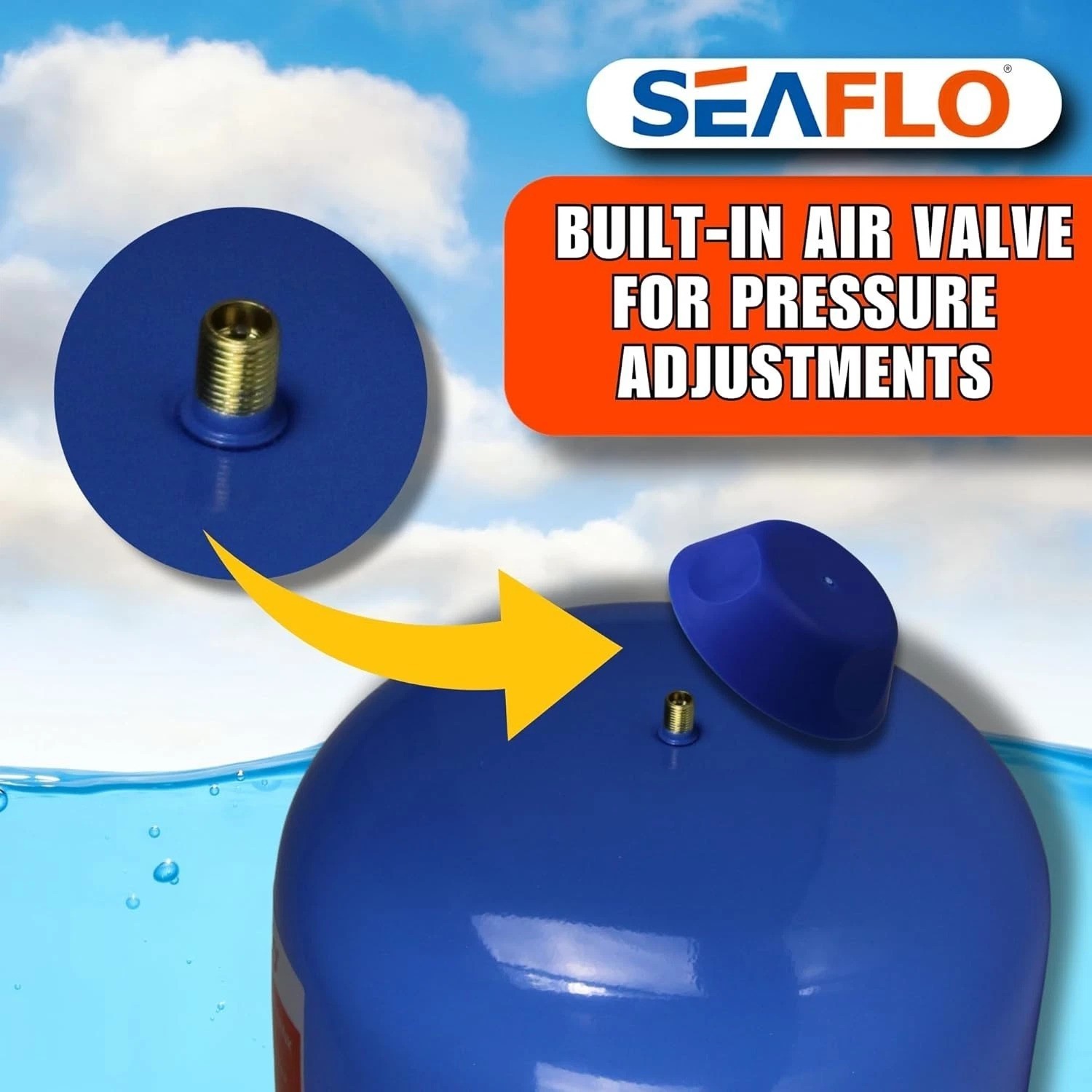 Compact 2 Gallon Expansion Tank – Reduces Pump Cycling, 87 PSI Efficiency