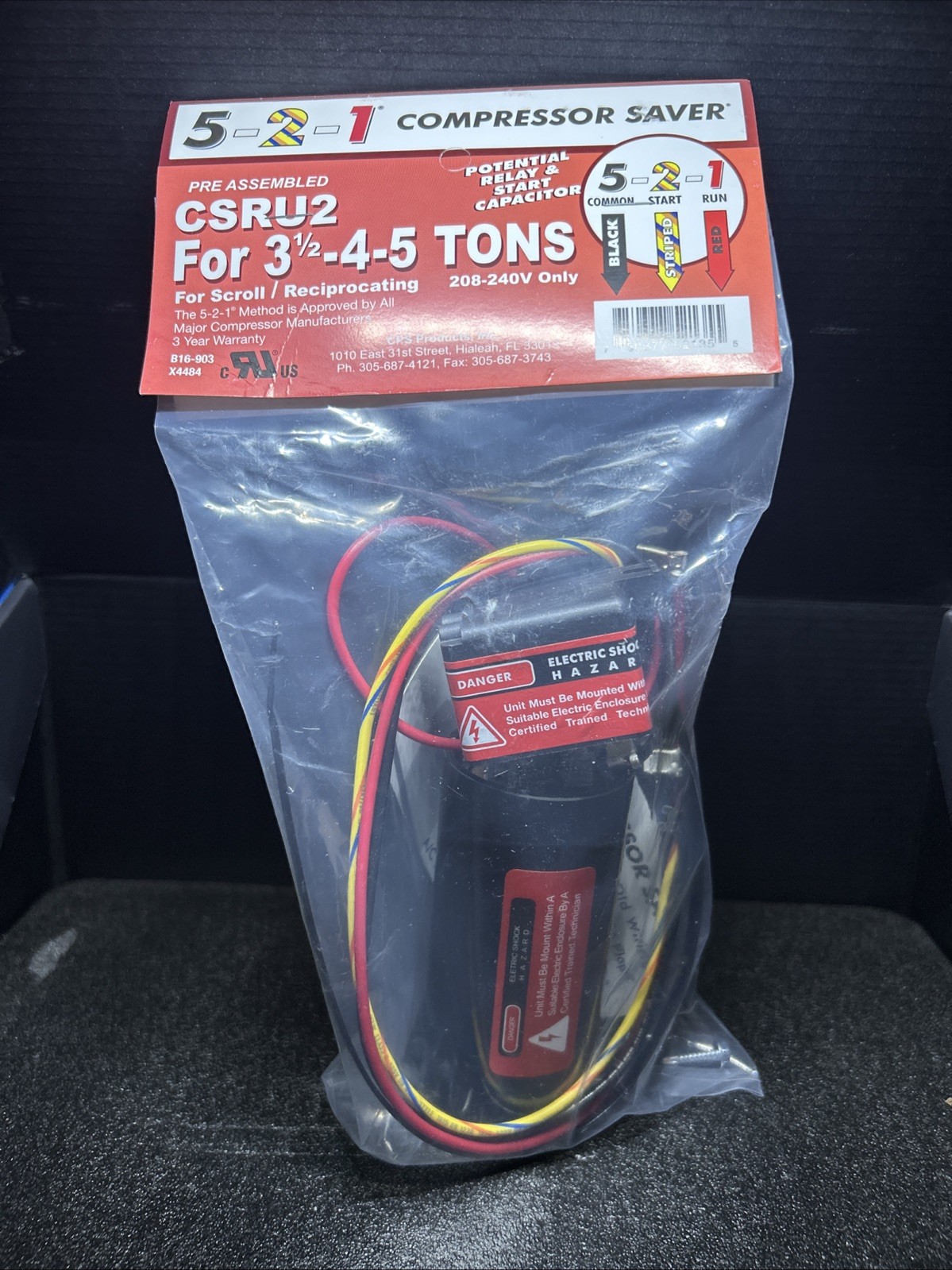 5-2-1 COMPRESSOR SAVER CSRU2 Hard Start Kit 3.5-4-5 tons AC HVAC CONDENSER UNITS