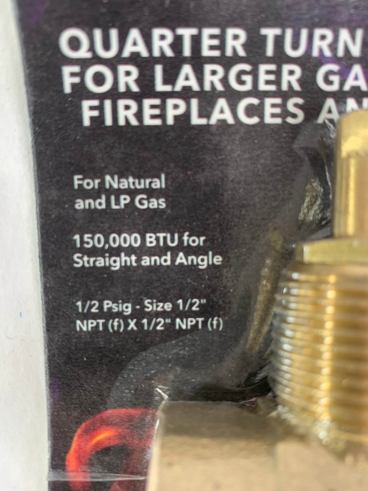 Blue Flame 1/2″ NPT Brass Quarter-Turn Ball Valve Gas Log Sets Fireplace Firepit