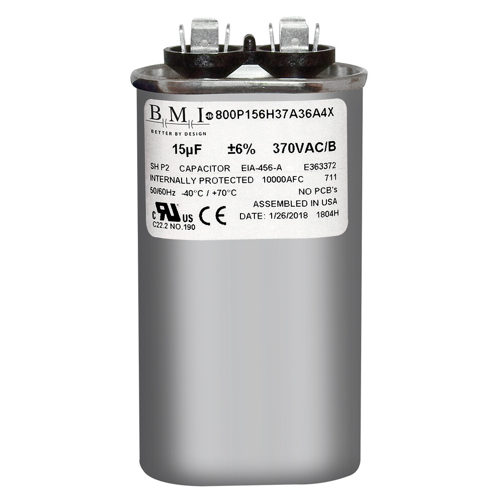 USA 15 uf/MFD 370 VAC volts Oval Run CBB65 Capacitor 50/60 Hz – Lot-1