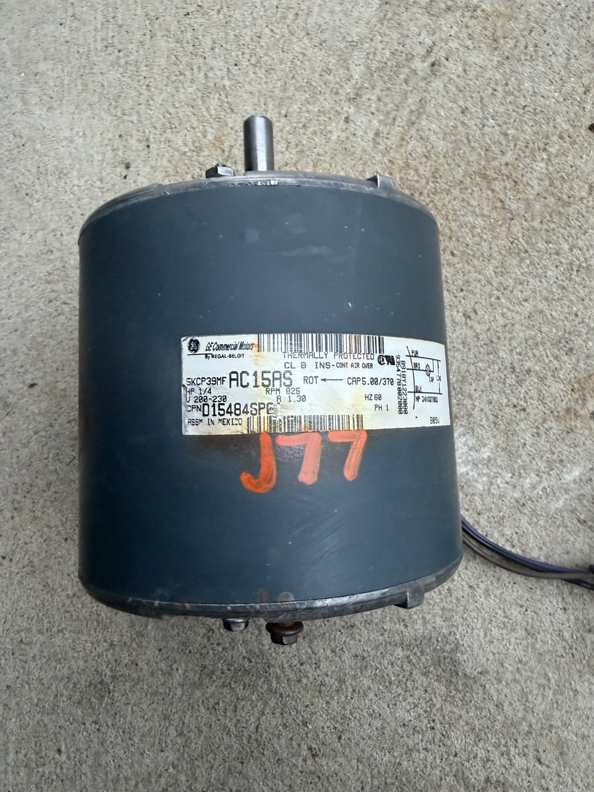Trane D154846P01 OEM 5KCP39MFAC15AS fan Motor 1/4hp LOW USE. Same day Shipping
