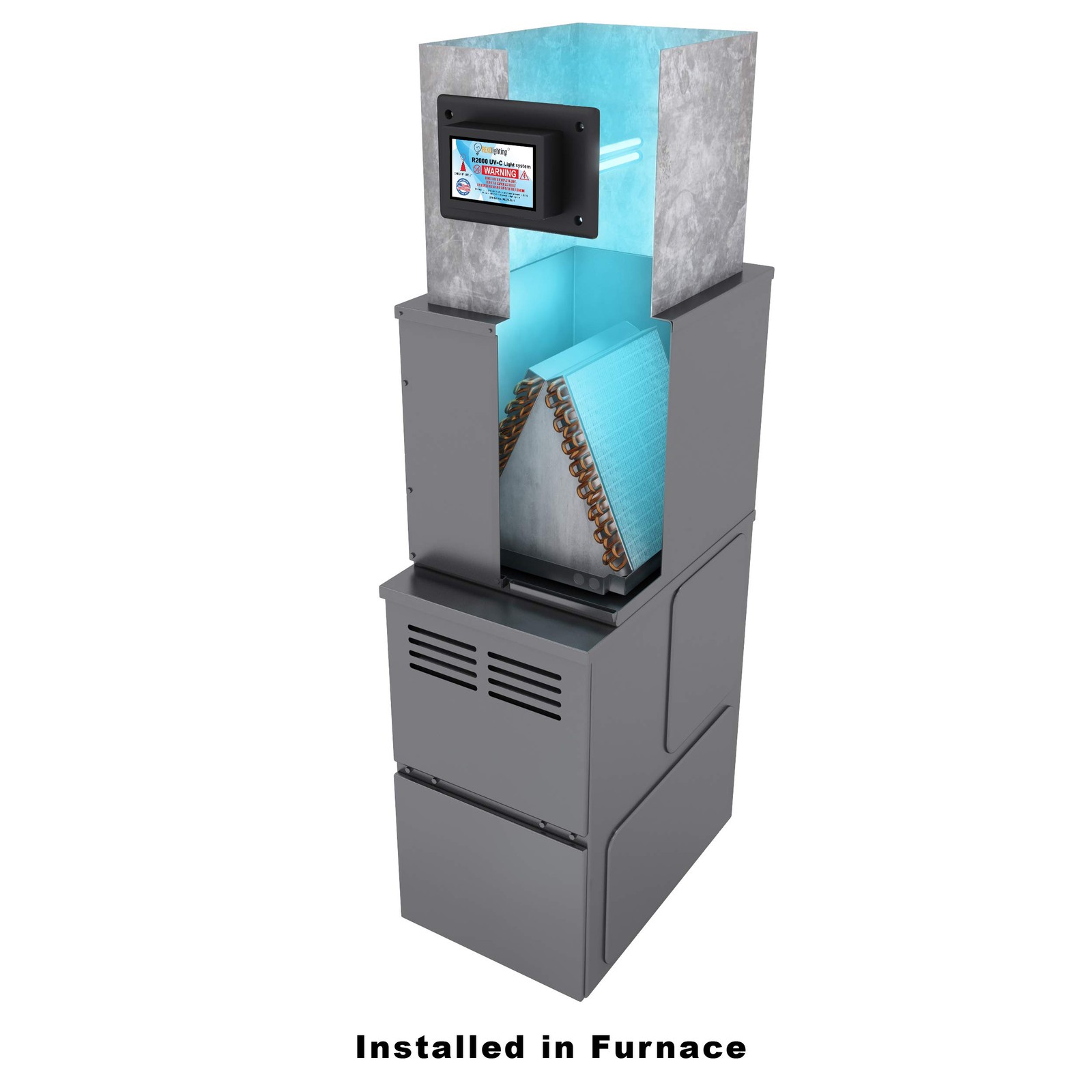 REKO Lighting R2000 Air Purifier Whole 8 inches x 8 x 9 inches, Black