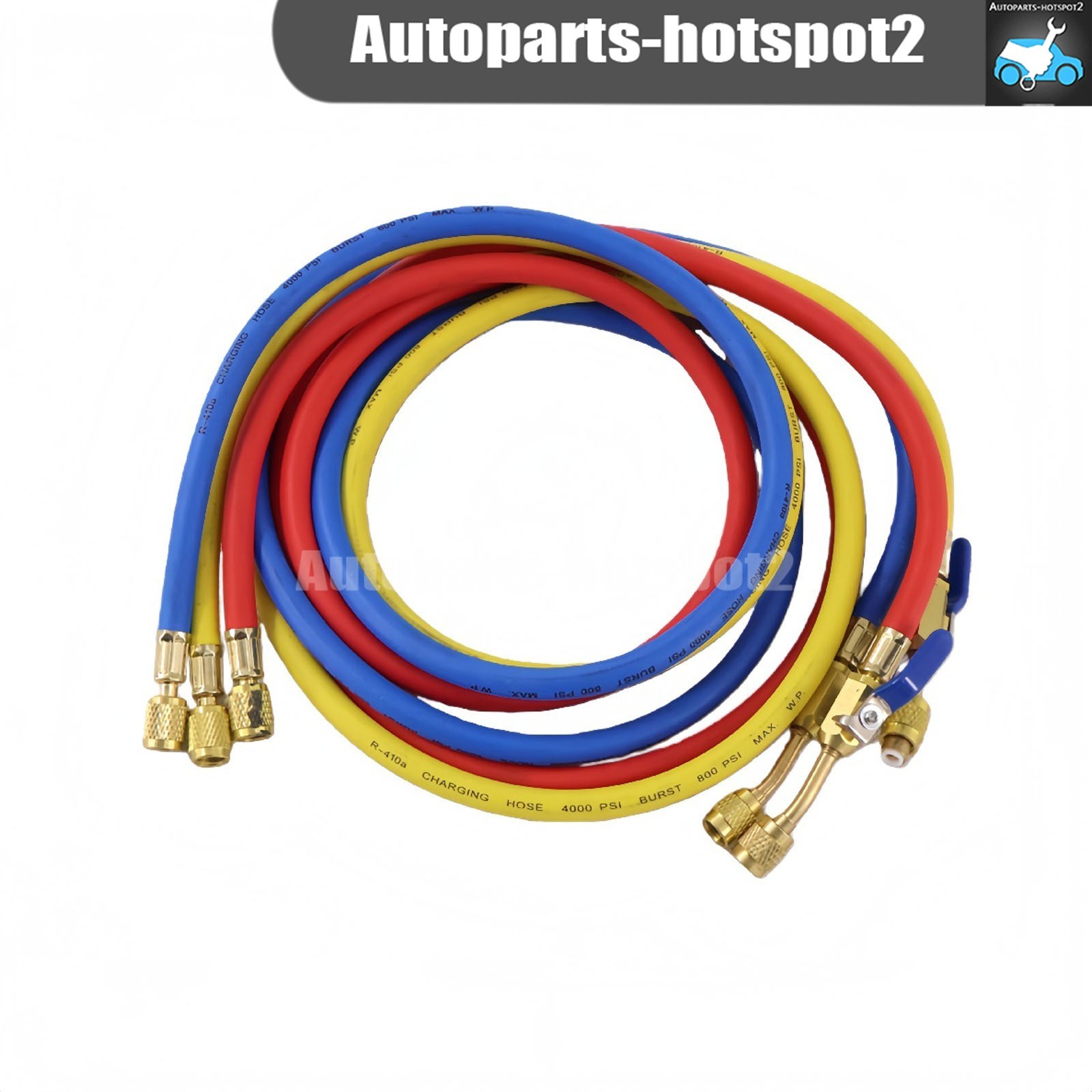 NEW For 29986 Plus II 72″ HVAC Charging Hose Set 1/4″ (3-Pack)