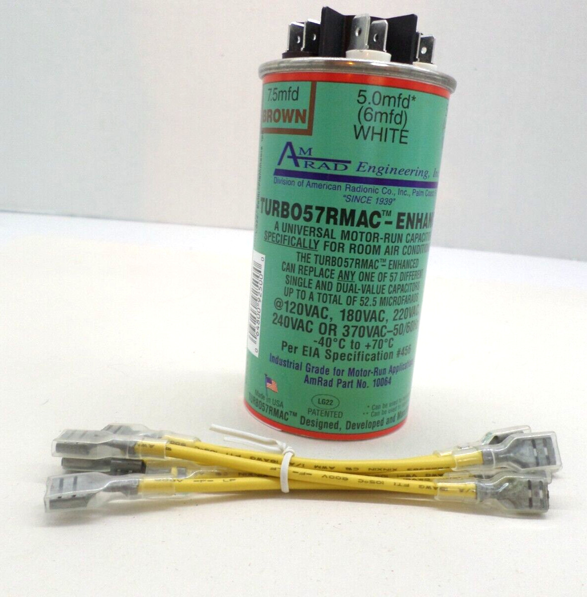 AmRad Turbo 57RMAC – Enhanced Motor Run Capacitor for Window Air Conditioners