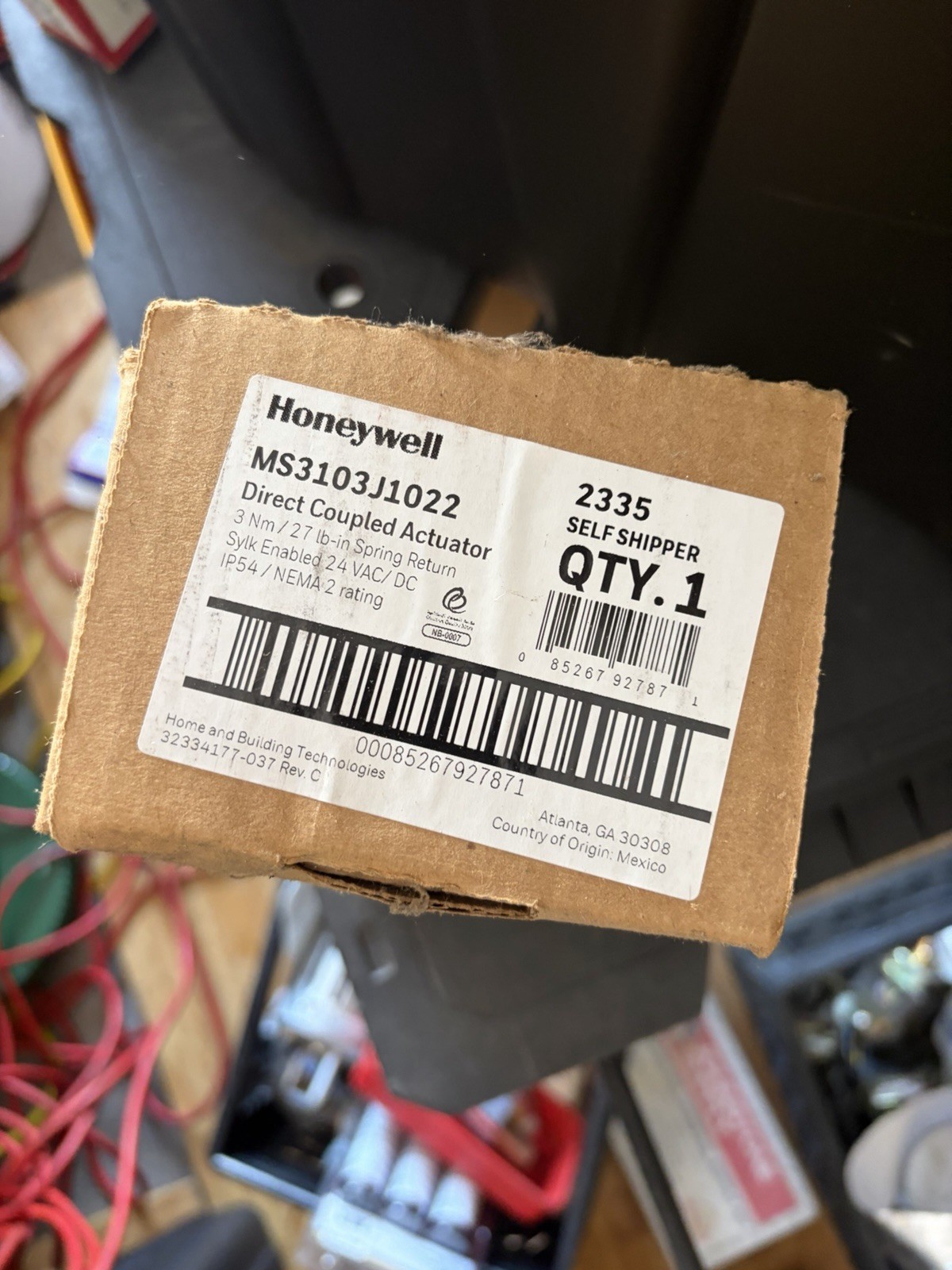 Honeywell MS3103J1022 Direct Coupled Actuator 24V Spring Return IP54 NEMA 2 Syk
