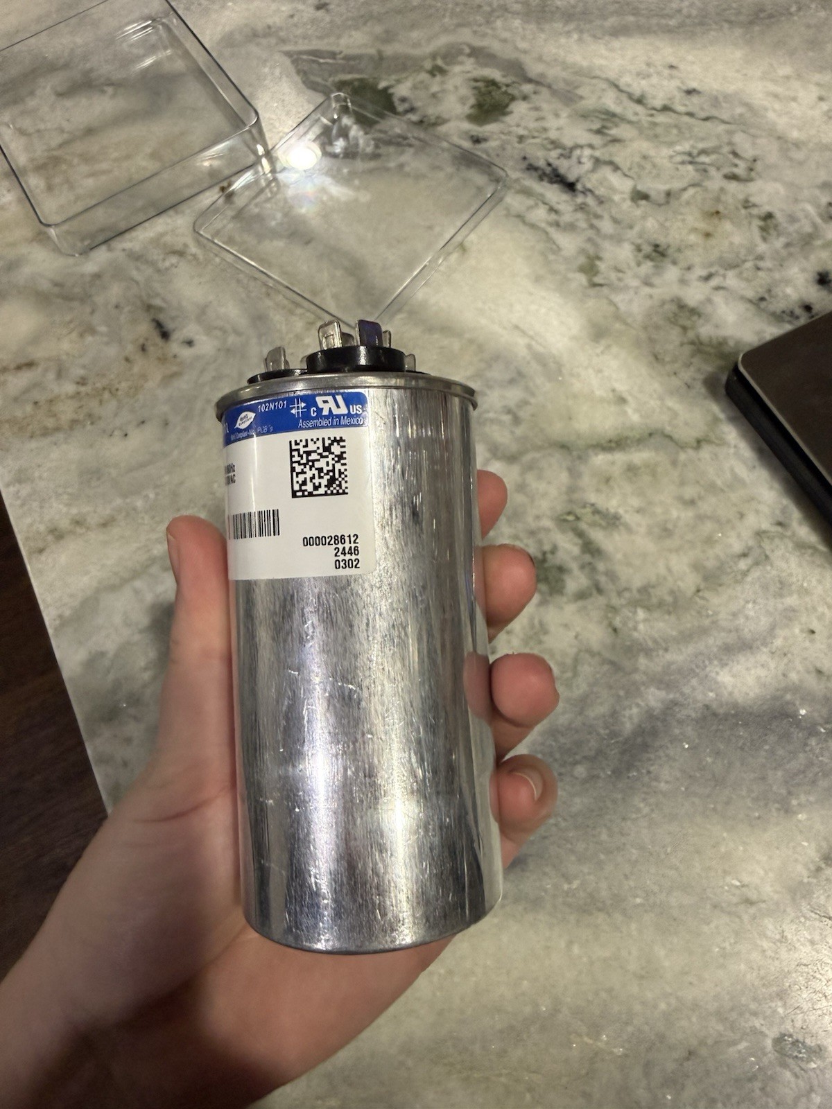 Capcom Dual Run HVAC Capacitor 35/5 uF 370VAC 97F9834 C3355R 50/60Hz
