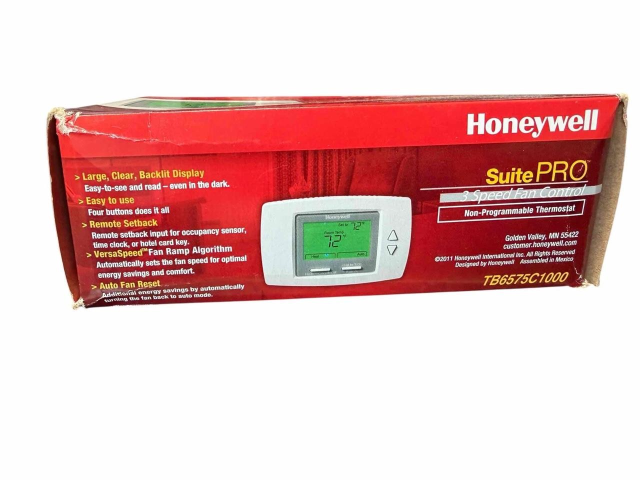 Honeywell Suite Pro 3 Speed Fan Control Non Programmable Thermostat TB6575C1000