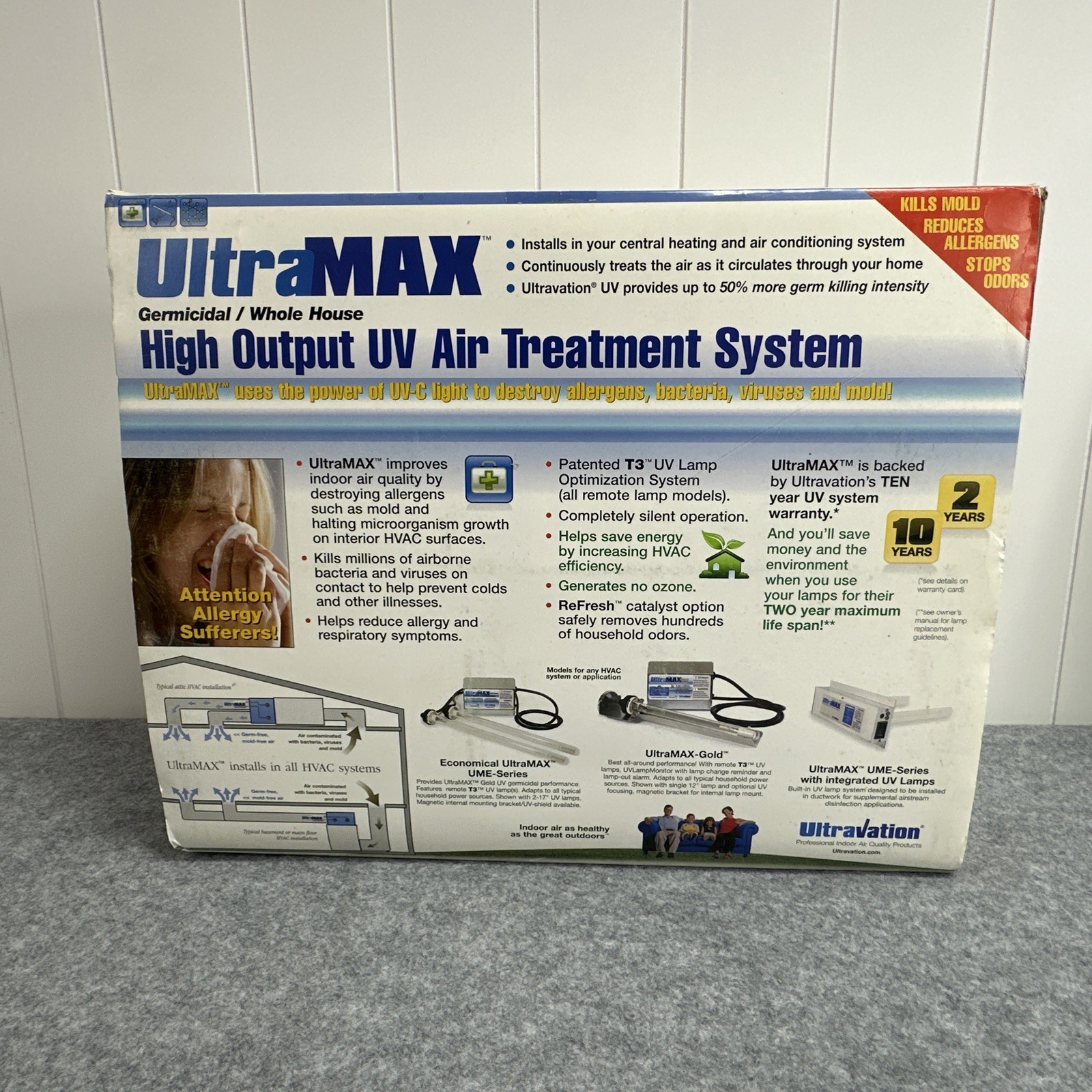 Ultravation UMX1202T-PCO UV Air Purifier HVAC System | UltraMax Gold Extreme