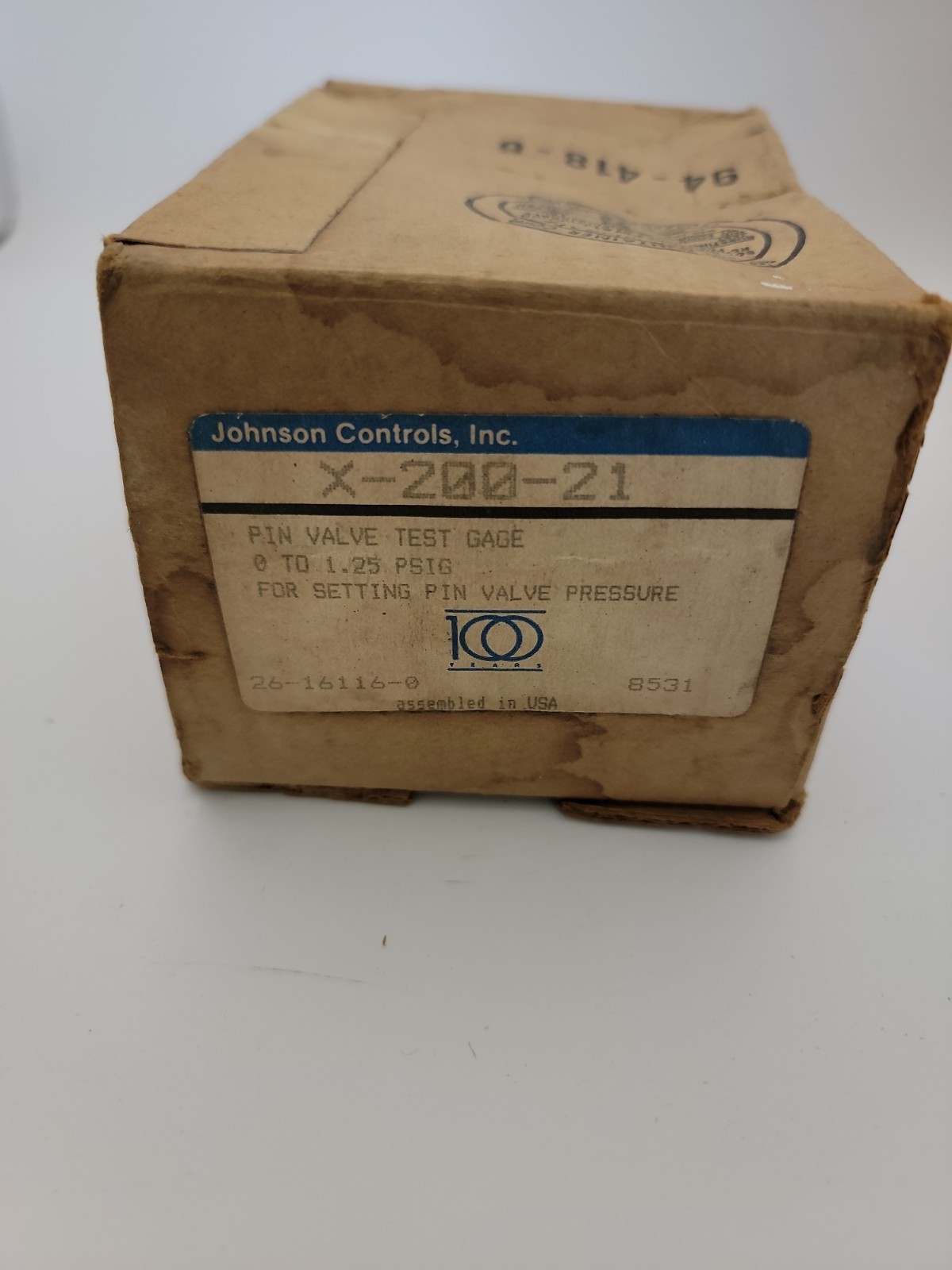 Johnson Controls Pin Valve Test Gage