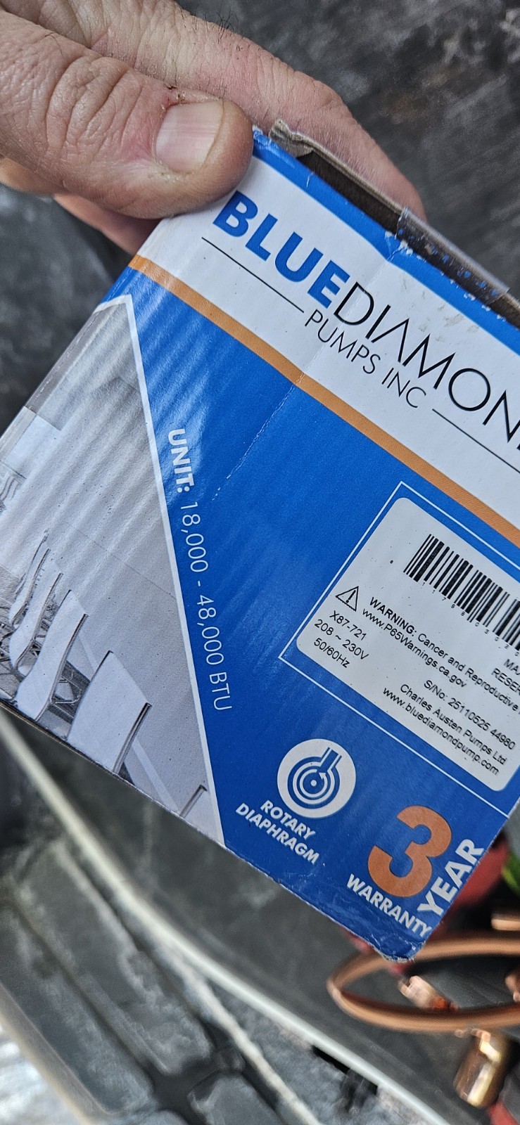 BLUE DIAMOND – MAXIBLUE CONDENSATE PUMP 208/230V – X87-721