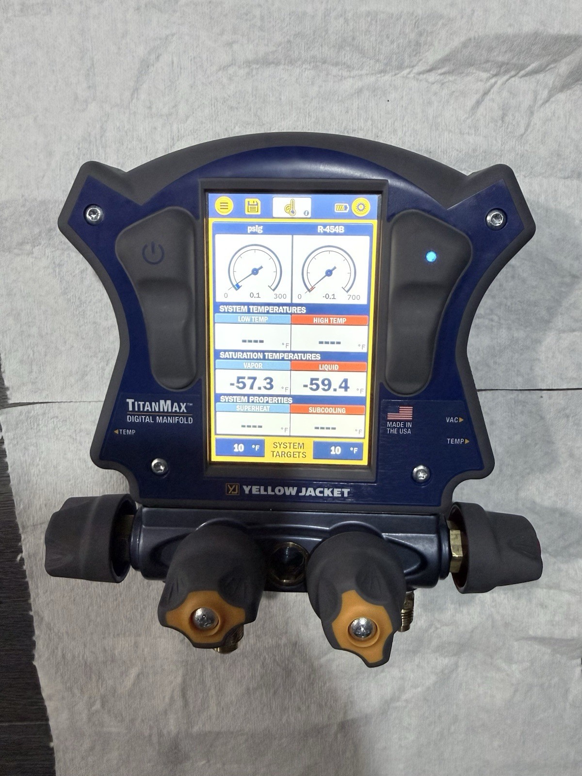 Yellow Jacket TitanMax Digital Manifold Plus II Hose Set Brass 60in 800psi