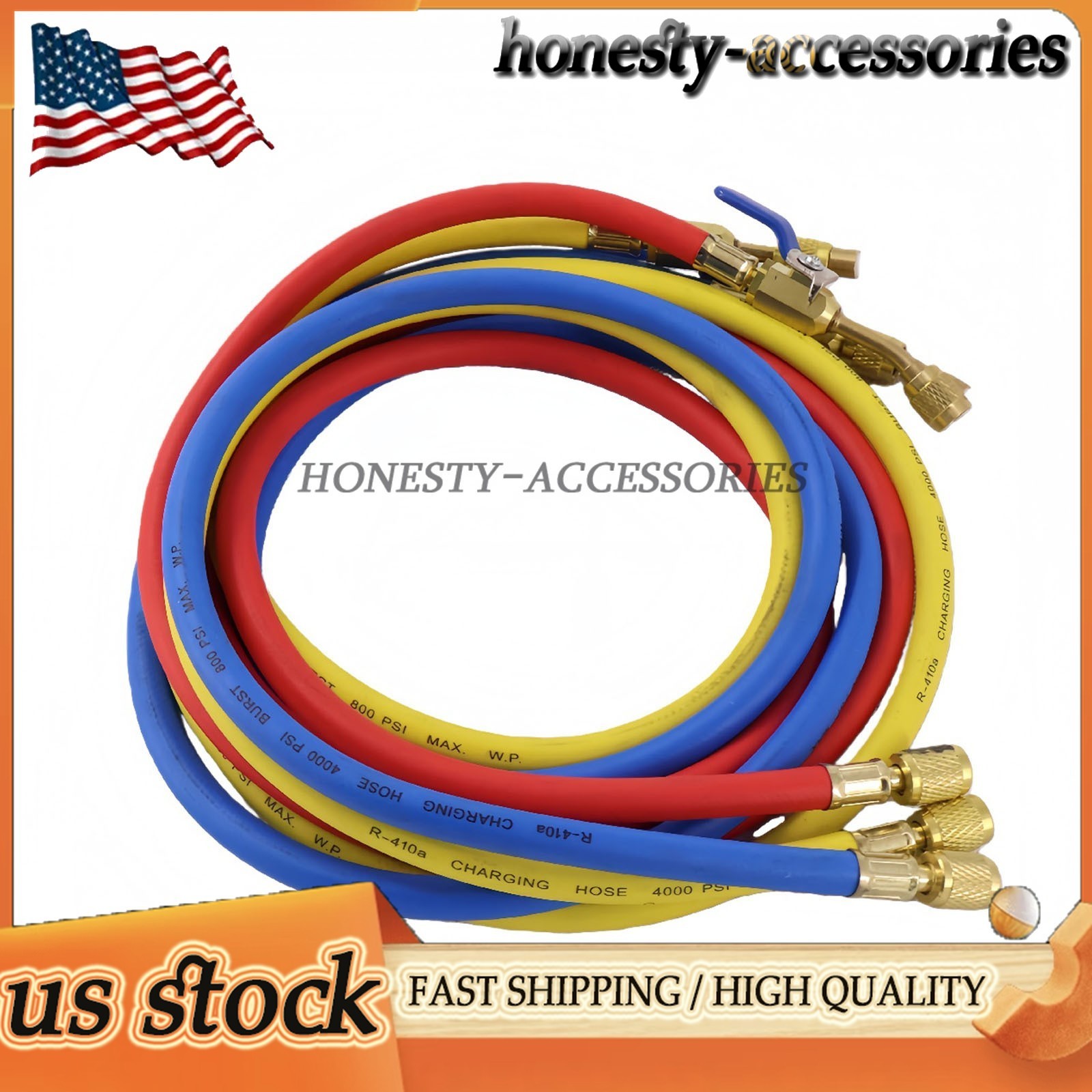 3X Plus II 1/4″ Hose with Compact Ball Valve End Refrigerant Charging Hose 29986