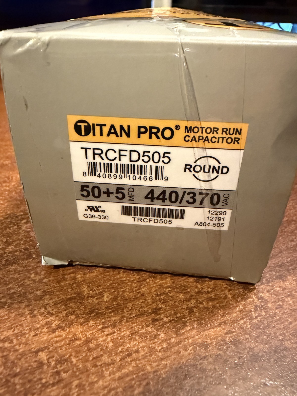 TitanPro TRCFD505 HVAC Round Dual Motor Run Capacitor 50/5 MFD/UF440/370 Volts