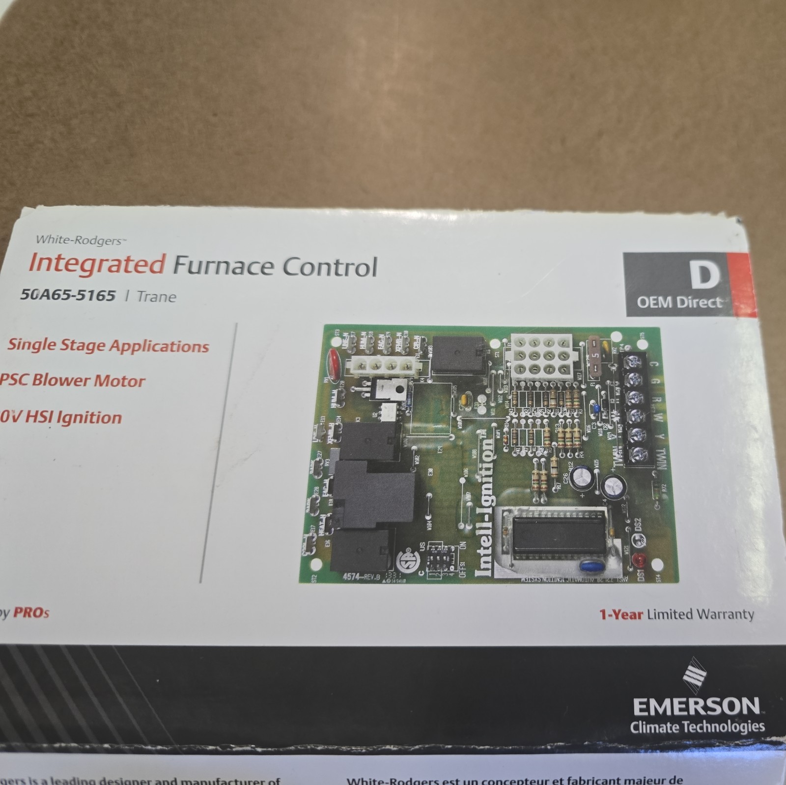White-Rodgers 50A65-5165 Trane Integrated Furnace Control Replacement