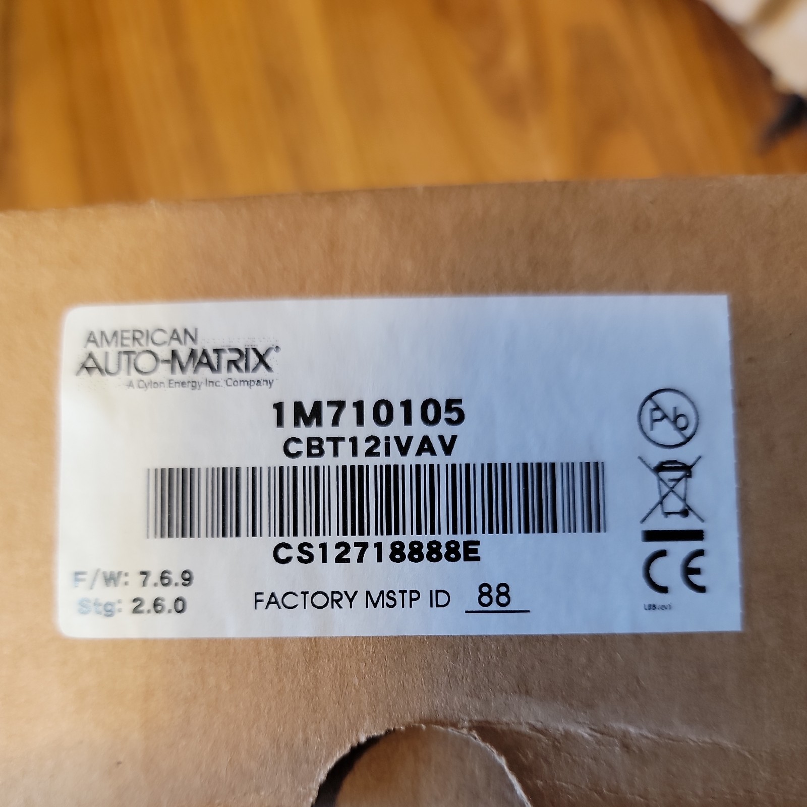 American Auto Matrix CBT12iVAV Terminal Unit Controller