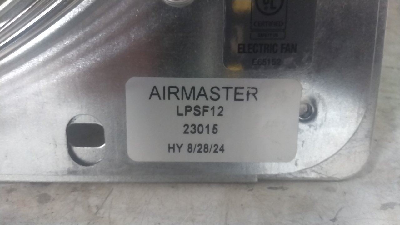 Airmaster Fan 23015 1/30 HP 115VAC 12 In Blade Dia Shutter Mount Exhaust Fan