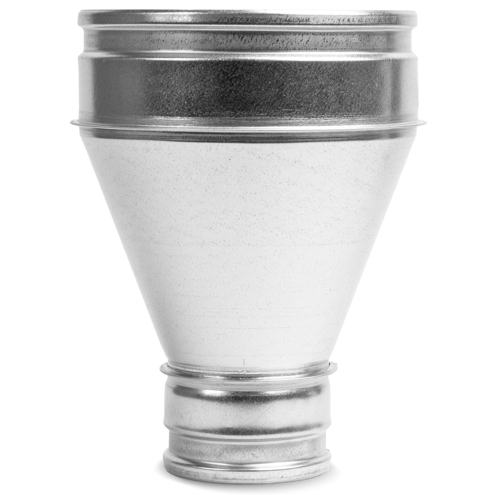 8″ to 4″ Inch Ventilation Duct Reducer – Galvanized Steel Round Connector – D…