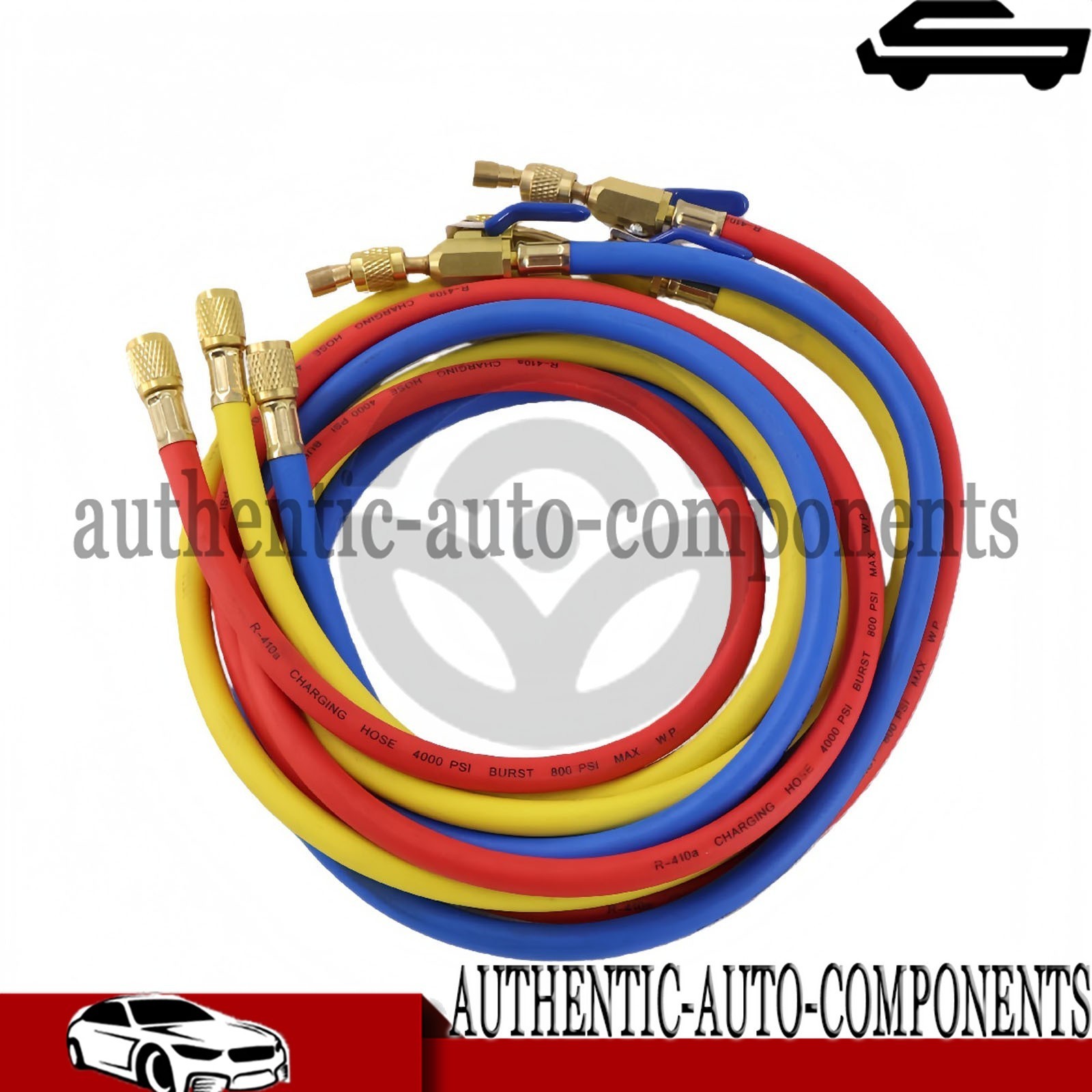 For Yellow Jacket Plus II 1/4″ Charging Hose Set 72″ Compact Ball (Pack of 3)