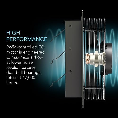 AC Infinity AIRLIFT T12, Shutter Exhaust Fan 12″ with WiFi Temperature Humidi…