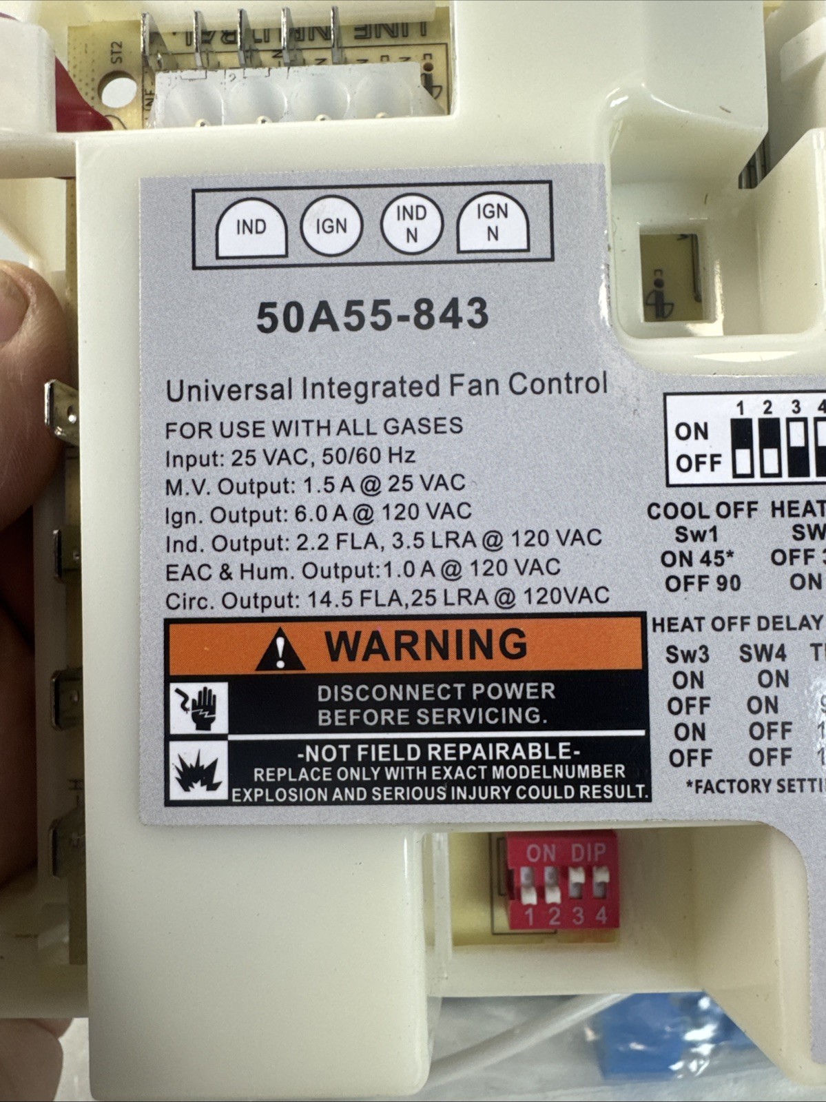 White-Rodgers 50A55-843 Furnace Control Board