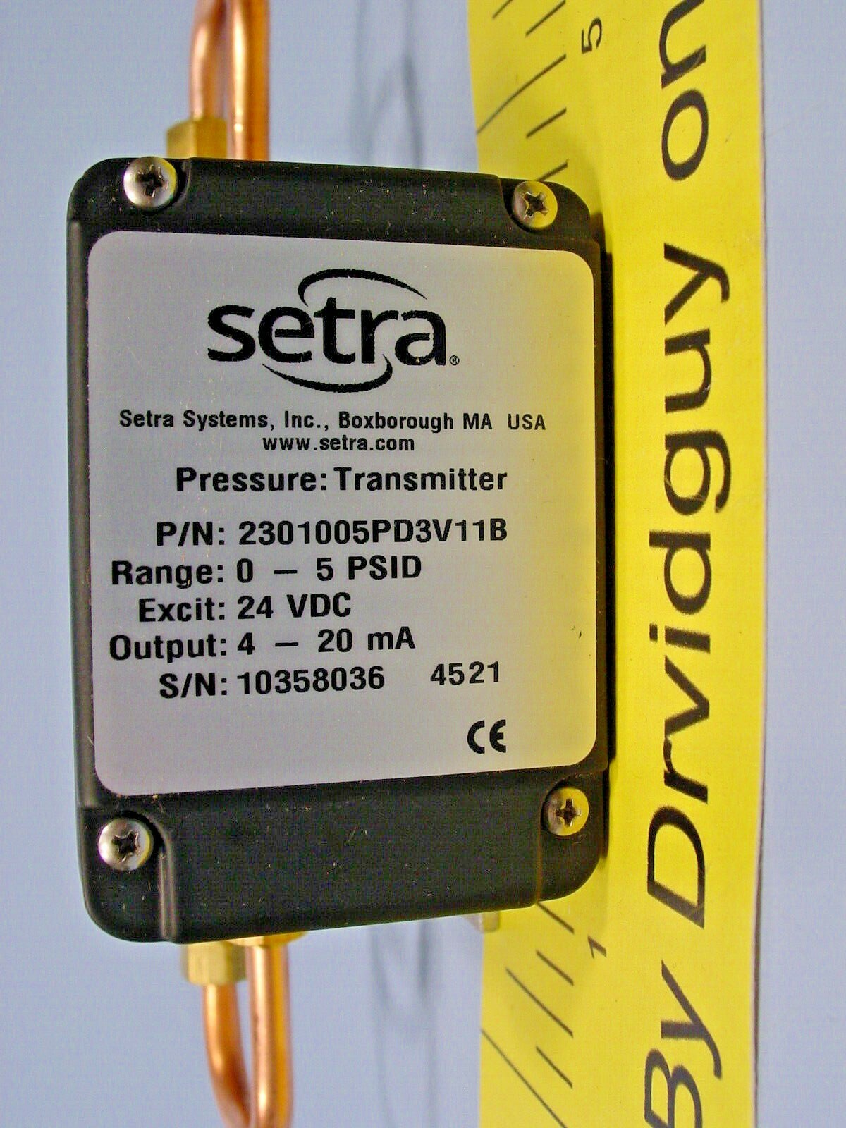Setra 2301005PD3V11B Wet-Wet Differential Pressure Transducer; 230 Series