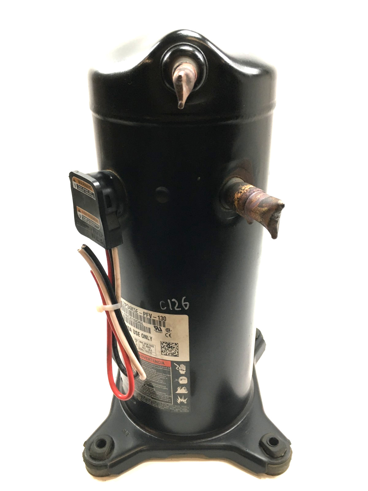 Copeland 3 ton Scroll Compressor ZP34K5E-PFV-130 1PH R-410A use only! used #C126