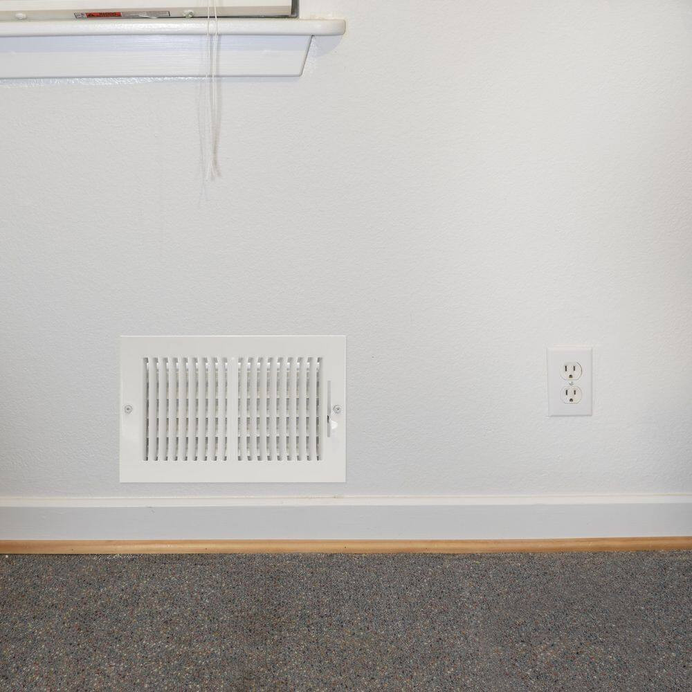 10 In. X 6 In. Steel Return Air Grille in White