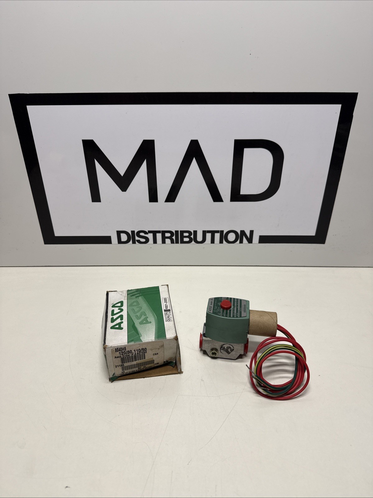 Asco 8040H8 RedHat 3/8″NPT Inline Solenoid Valve 120volt/60hz Coil